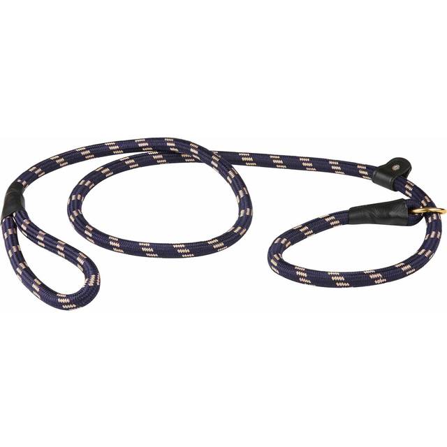 Weatherbeeta Leather Slip Dog Lead - Navy Blue/Brown: Large Size: Larg