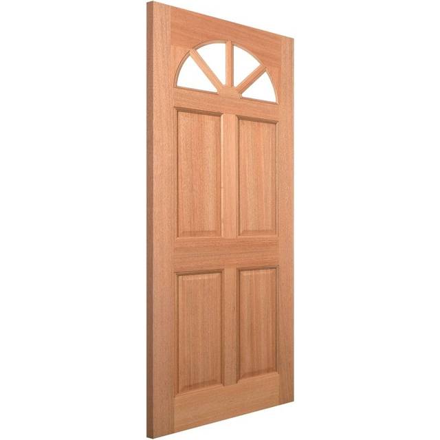 LPD Carolina 4P 4L Unglazed M&T External Door 1981 x 838mm Unfinished Hardwood