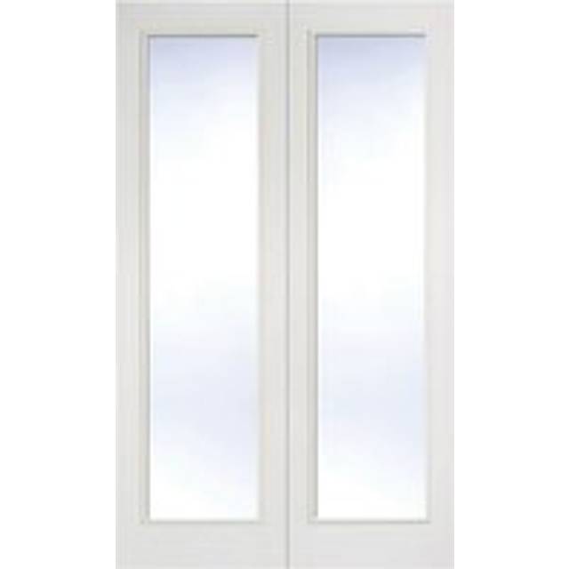 LPD Pattern 20 Glazed Internal Door Pairs 1981 x 1219mm Primed White