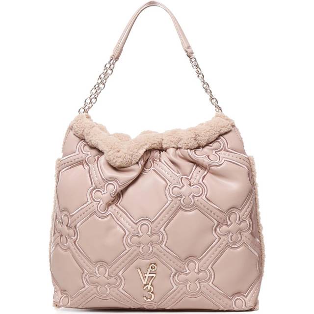 V73, Handbags, female, Pink, ONE SIZE, Quilted Nude Shopping Bag