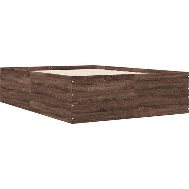 vidaXL Bed Frame without Mattress Brown Oak 120x200 cm