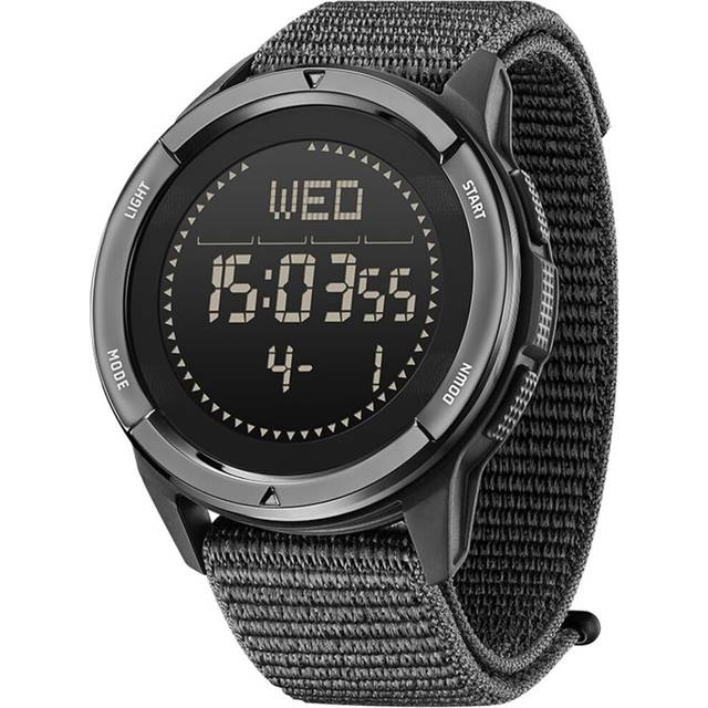 Chronus Men&#39;s Military Watch-Carbon Fiber, Waterproof 164FT, Pedometer - Black