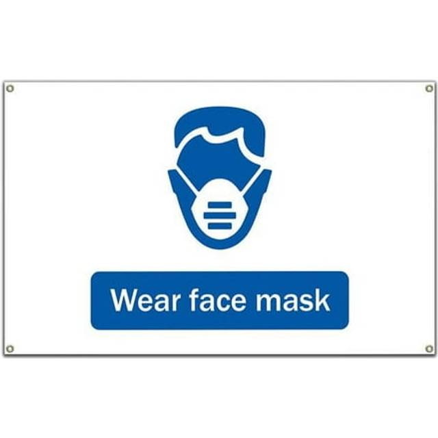 SignMission OS-NS-B-60-25581 36 x 60 in. OSHA Notice Sign - Wear Face Mask