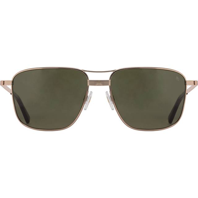 American Optical Airman Polarized 4GNNP Men&#39;s Sunglasses Brown Size 56 - Light Bronze Brown (56)
