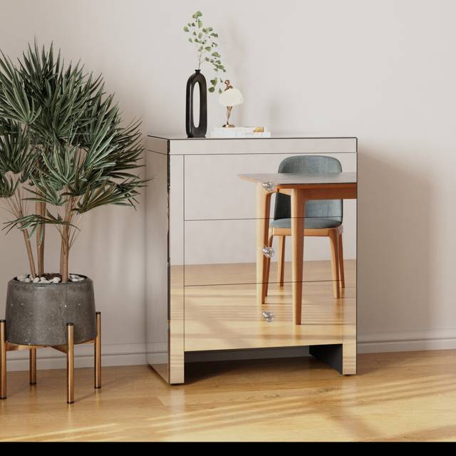 (3 Drawer) Mirrored Chest of Drawers, 3 Sizes - 3 Drawers, 4 Drawers or 6 Drawers