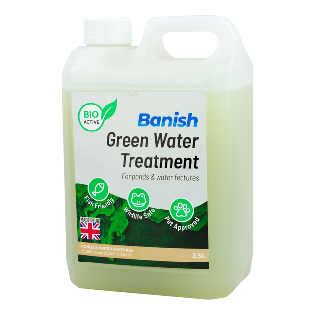 (2.5L Bio Greenwater Treatment) Pisces Banish BioActive Greenwater Pond Water Treatment Natural Green String Algae Weed Remover Pet Wildlife Filter Sa