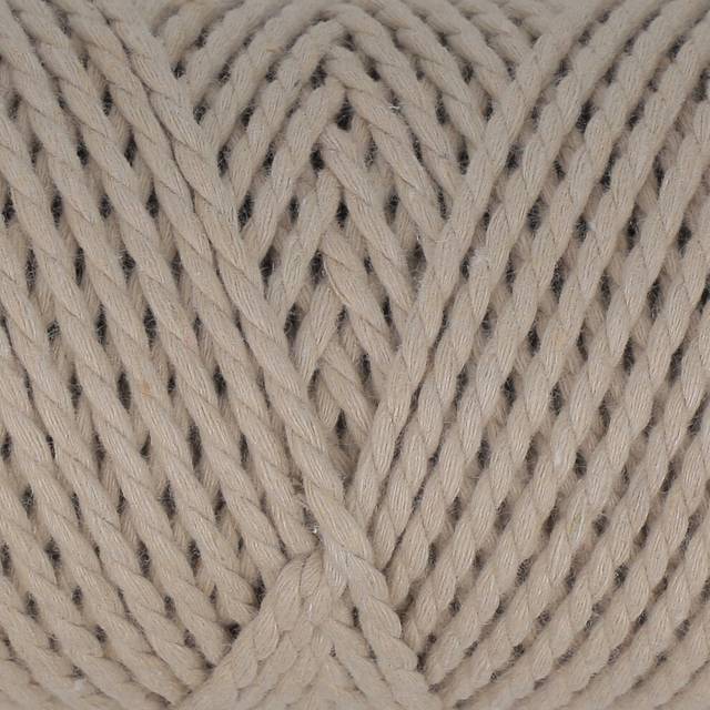 (Strangely Beige (5141)) King Cole Macrame Recycled Cotton 3mm 40m Twisted Rope Cord 200g