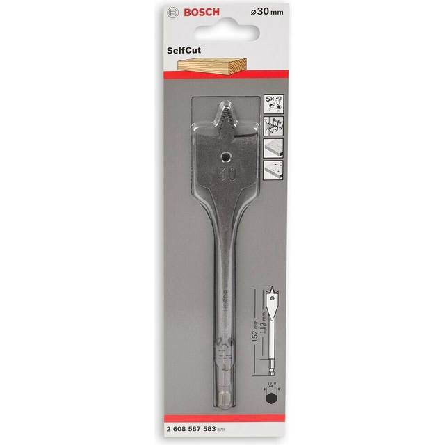 Bosch Selfcut Hex Shank Flat Drill Bit 30mm 150mm