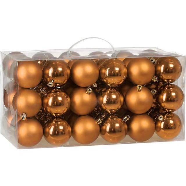 Christmas Baubles 54Pcs Copper