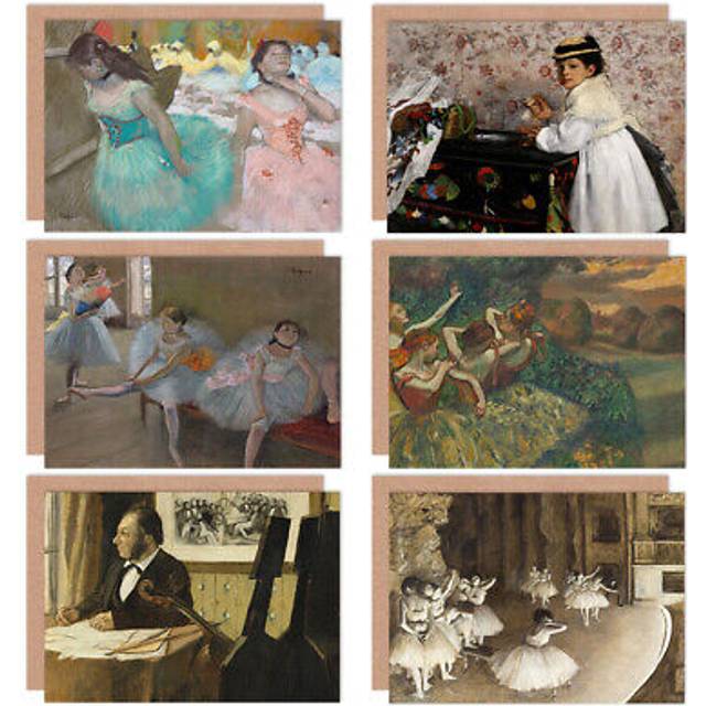 Edgar degas ballet rehearsal stage dancers fine art greeting card pack of 6
