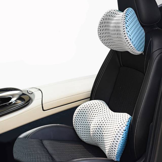 (753, 1 set) Car Headrest Pillow Support Travel Universal Soft Neck Pillows Cushion