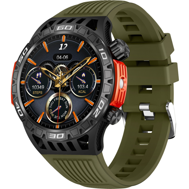 Chronus Smartwatch with Compass, Flashlight, Bluetooth Calling, Incoming Call Flash Notification, Outdoor Sports Tracking, and Health