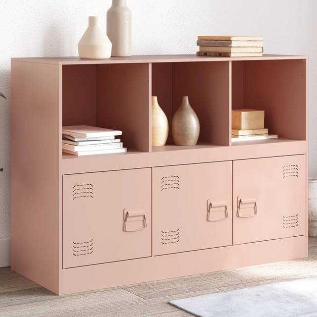 Sideboard Pink 99x39x73 cm Steel Vidaxl