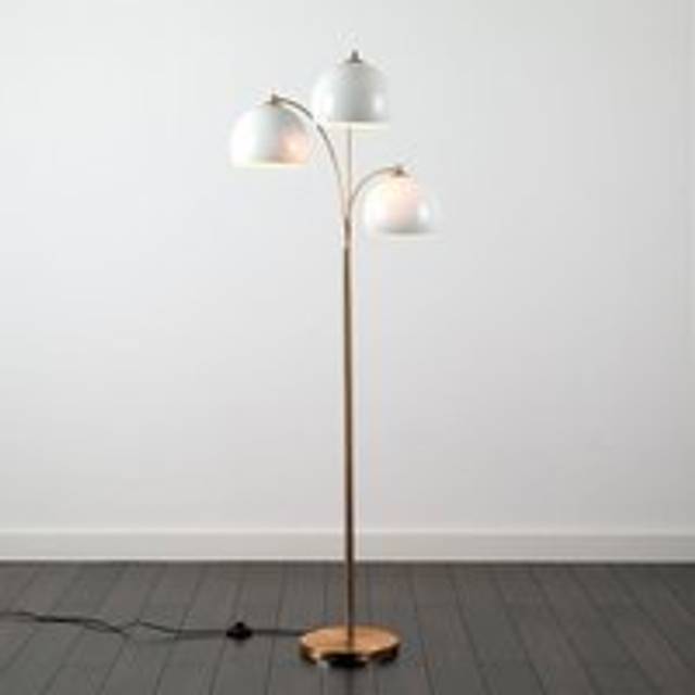 Dantzig 3 Way Metal Copper Floor Lamp Base - White - One Size