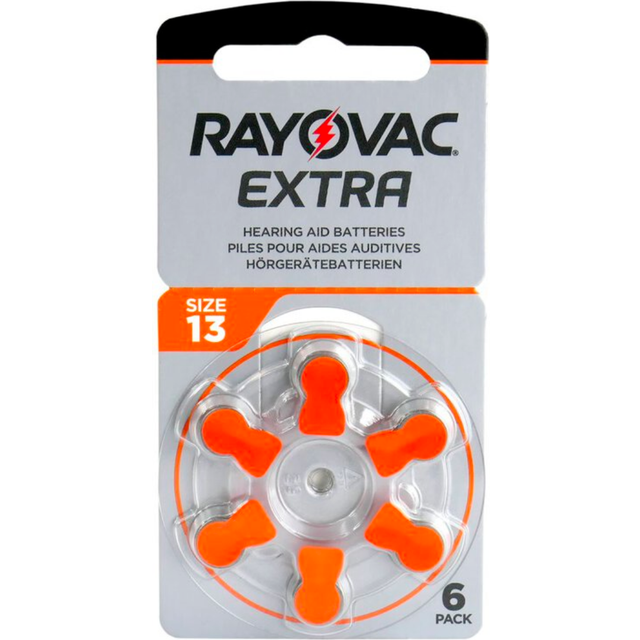 Rayovac 13 hörapparatsbatteri 6x