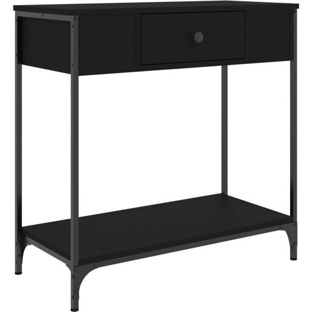 Konsolbord svart 75x34,5x75 cm konstruerat trä