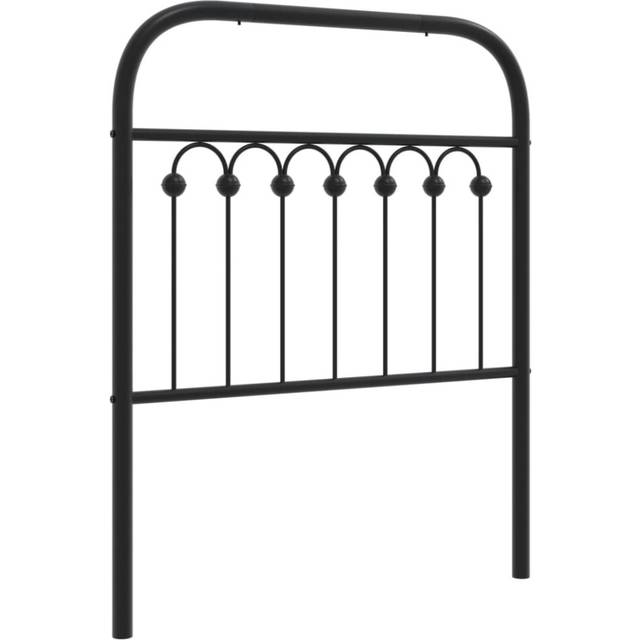 vidaXL Huvudgavel metall svart 80 cm