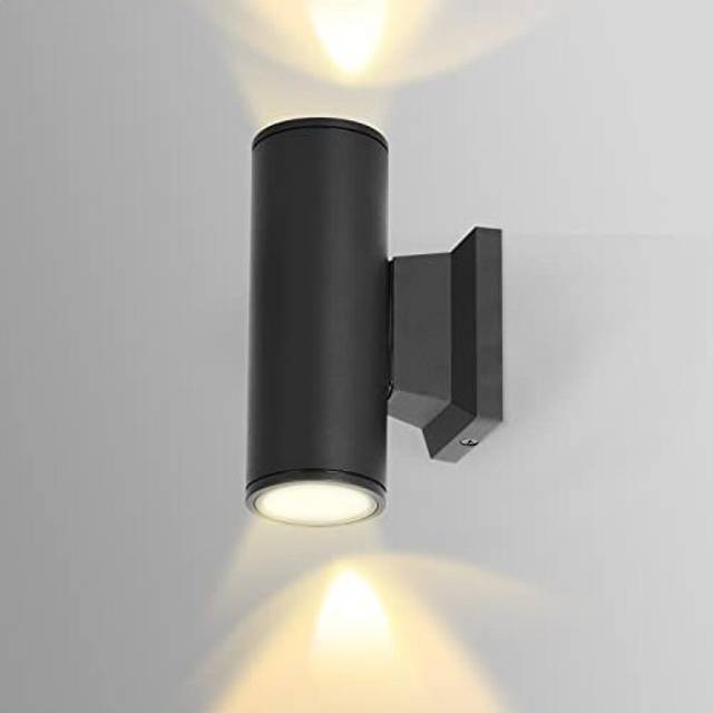 Aigostar Outdoor Wall Lights Mains Powered, IP65 Up Down Outside Lights Exterior Wall Sconce, Aluminum Indoor Wall Lights Max 35W GU10 Wall Light for