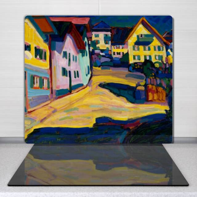 Serving chopping board glass murnau burggrabenstrasse vasily kandinsky 60x52cm