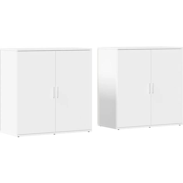 vidaXL Sideboards 2 pcs White 79x38x80 cm Engineered Wood