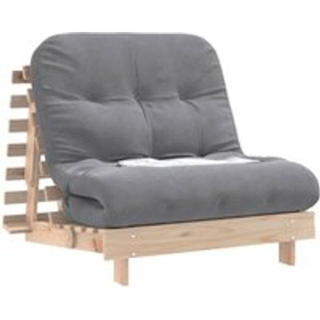 Vidaxl - Futon Sofa Bed with Mattress 90x206x11 cm Solid Wood Pine
