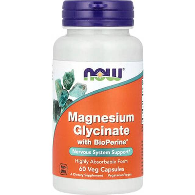 Now Foods - Magnesium Glycinate with BioPerine®, 60 Capsules