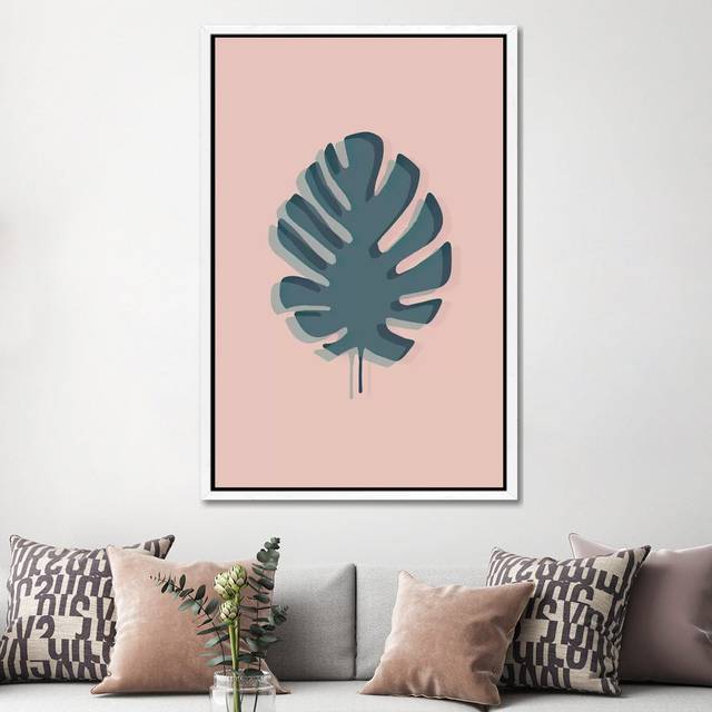 The Solitary Monstera by The Native State - Gallery-Wrapped Canvas Giclée on Canvas - White Framed (152.4cm H x 101.6cm W x 3.81cm D)