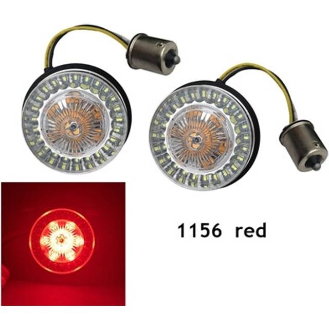 (1156   red) 1156 1157 LED Turn Signal Indicator Light Bullet Lamp 2 inch Inserts Light