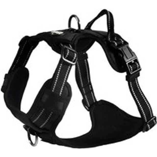 Bobby Rando Walk - Dog Harness, Nylon Dog Harness Medium Small Large Dog Harness, Safe, Comfortable, Reflective, Adjustable, Black, xL/53-82x2,5 CM