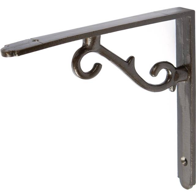 155mm Scroll Iron Shelf Bracket - Raw