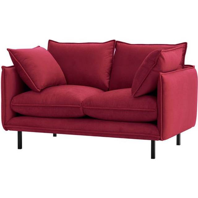 Neptali 2 Seater Velvet Sofa - Red (92cm H X 153cm W X 103cm D)
