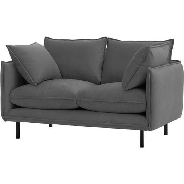 Neptali 2 Seater Velvet Sofa - Grey (92cm H X 153cm W X 103cm D)