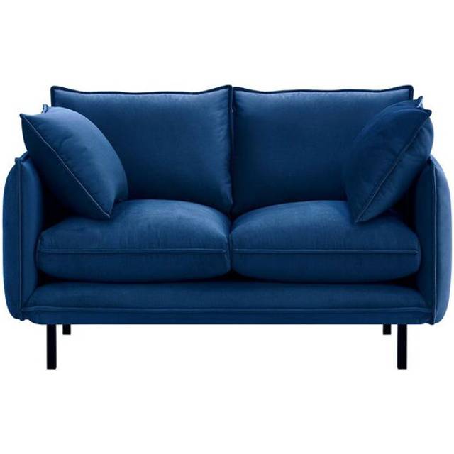 Neptali 2 Seater Velvet Sofa - Blue (92cm H X 153cm W X 103cm D)