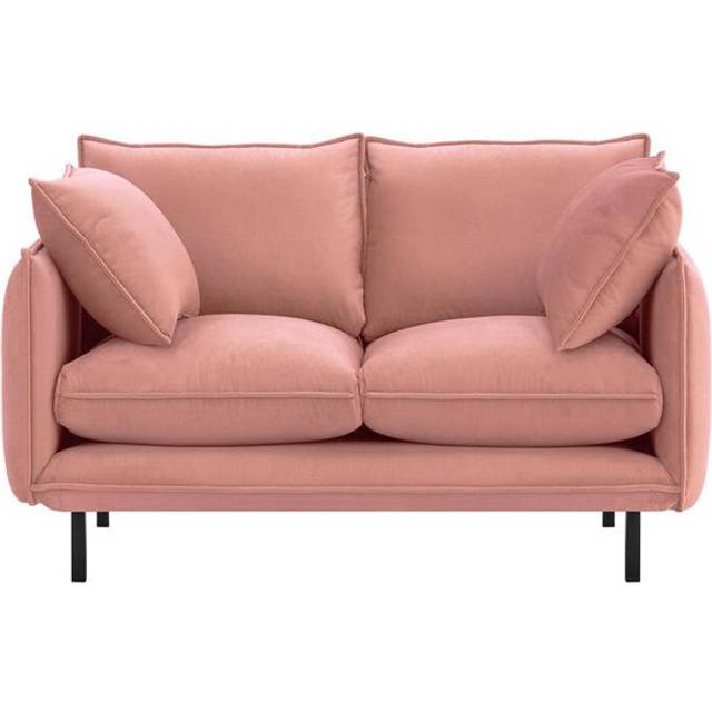 Neptali 2 Seater Velvet Sofa - Pink (92cm H X 153cm W X 103cm D)