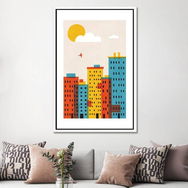 City II by TomasDesign - Gallery-Wrapped Canvas Giclée on Canvas - White Framed (152.4cm H x 101.6cm W x 3.81cm D)