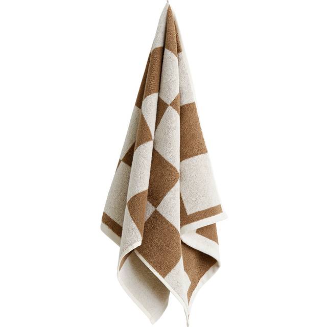 HAY Check handduk 50x90 cm Cappuccino - Brun