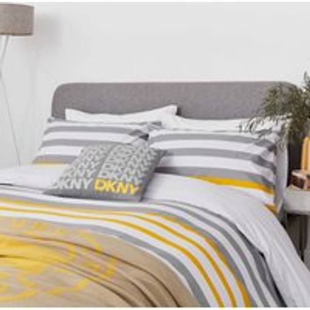 Urban Stripe Cotton Duvet Cover Set Set - Grey Striped (Double Duvet Cover + 2 Pillowcases)