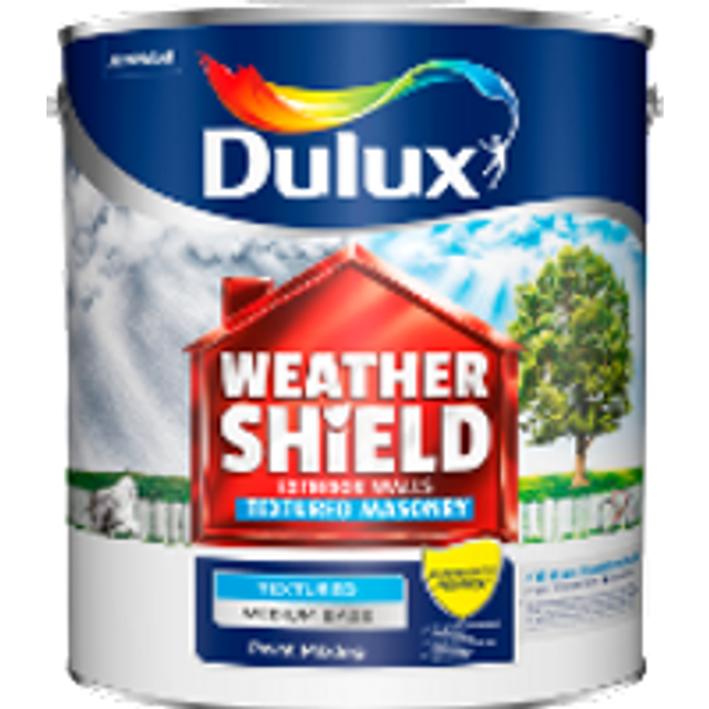 Dulux Paint Mixing Weathershield Textured Masonry Paint Potters Clay 1, 5L - Warm Neutral