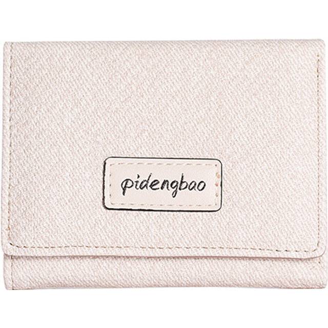 (White) Daisy Watercolor Printed Short Wallet For Girls With Zipper And Zero Wallet