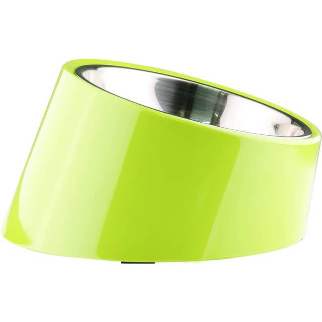 Archie & Oscar Slanted Dog Bowl Water / Food Mess Free Tilted Angle Large - Green (30cm H X 30cm W X 30cm D)