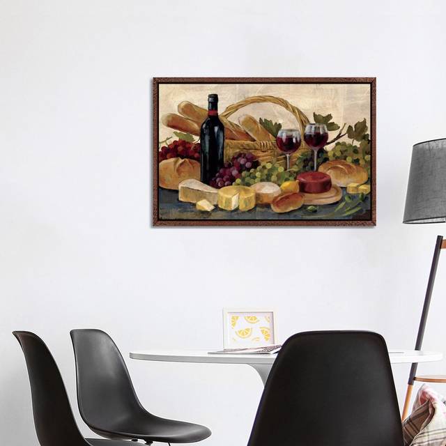 Tuscan Evening Wine by Silvia Vassileva - Wrapped Canvas Art Prints - Classic Wood Floater Framed (101.6 cm H x 66.04 cm W)