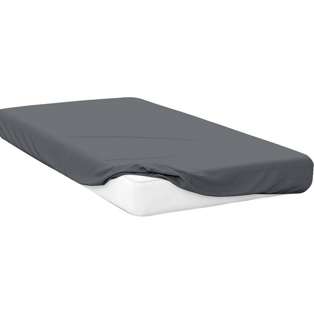 Belledorm Brushed Cotton Fitted Sheet  - Single, Charcoal