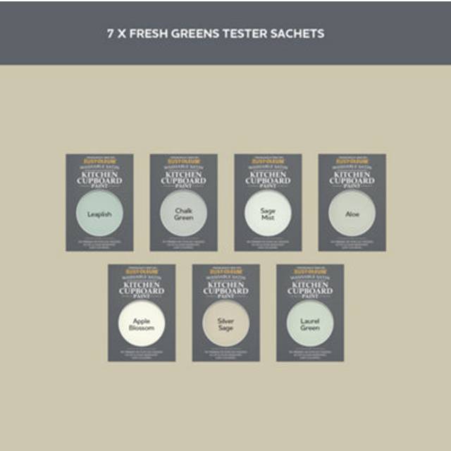 Kitchen Cupboard Paint Samples - Fresh Greens Tester Box -
