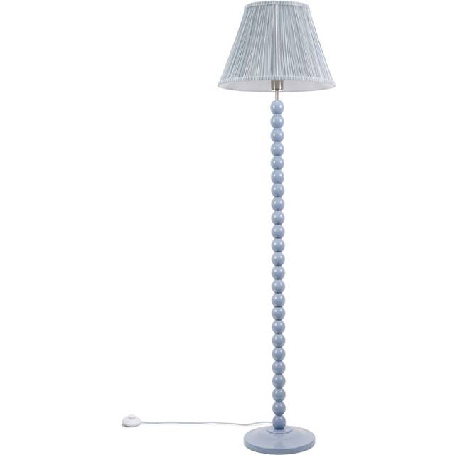 ValueLights Bobbins Blue Stripe Shade Powder Blue LED Floor Lamp - 149 x 40 x 40cm