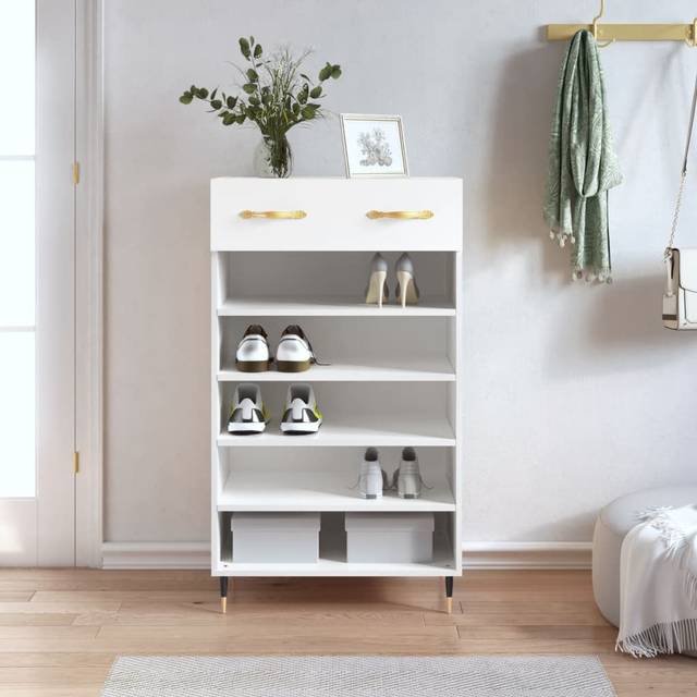 10 Pair Shoe Storage Cabinet - White (10)