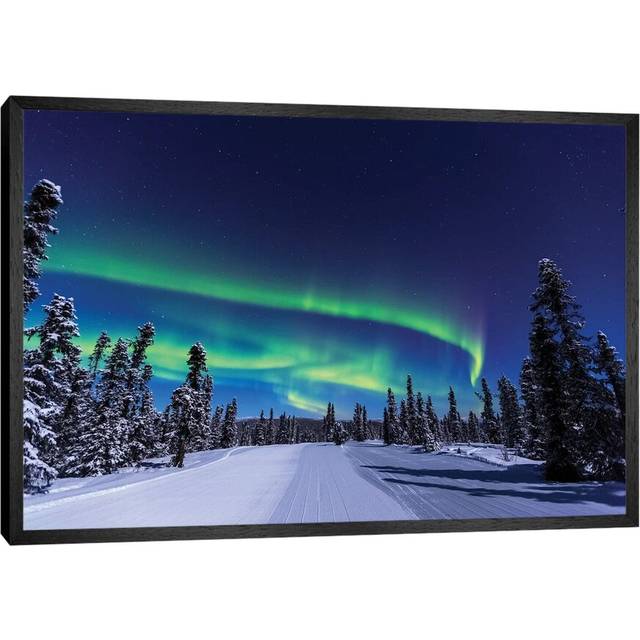 Aurora Borealis, Northern Lights Near Fairbanks, Alaska I by Stuart Westmorland - Graphic Art Print on Canvas - Black Framed (45.72cm H x 66.04cm W x 3.81cm D)