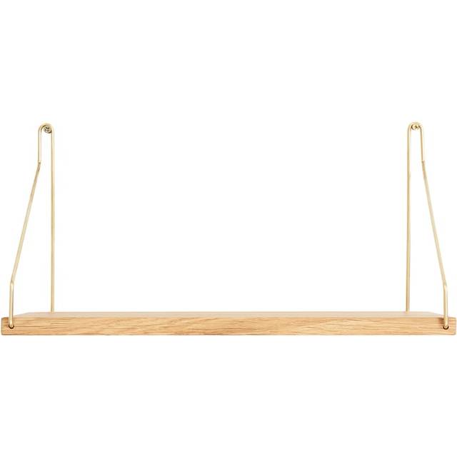 FRAMA - Oak Shelf - 40 cm - Hylla - Oak/Brass - D:200/L:400 mm