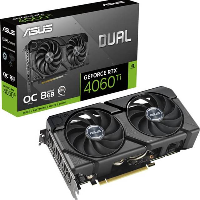 ASUS GeForce RTX 4060 Ti DUAL EVO OC grafikkort (8 GB GDDR6)