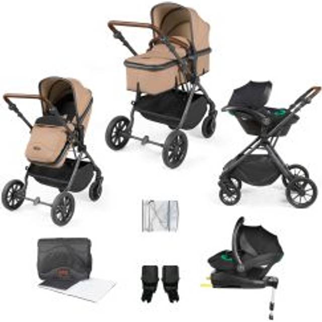 Ickle Bubba Cosmo All-in-One I-Size Travel System with Isofix Base - Gun metal/Desert