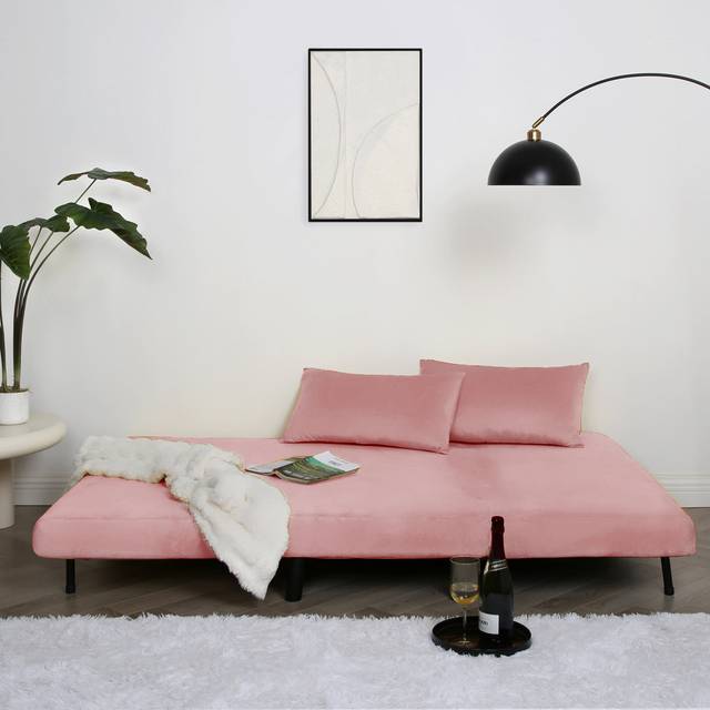 Double Sofa Bed - Fold Out Bed Chair - Pink
